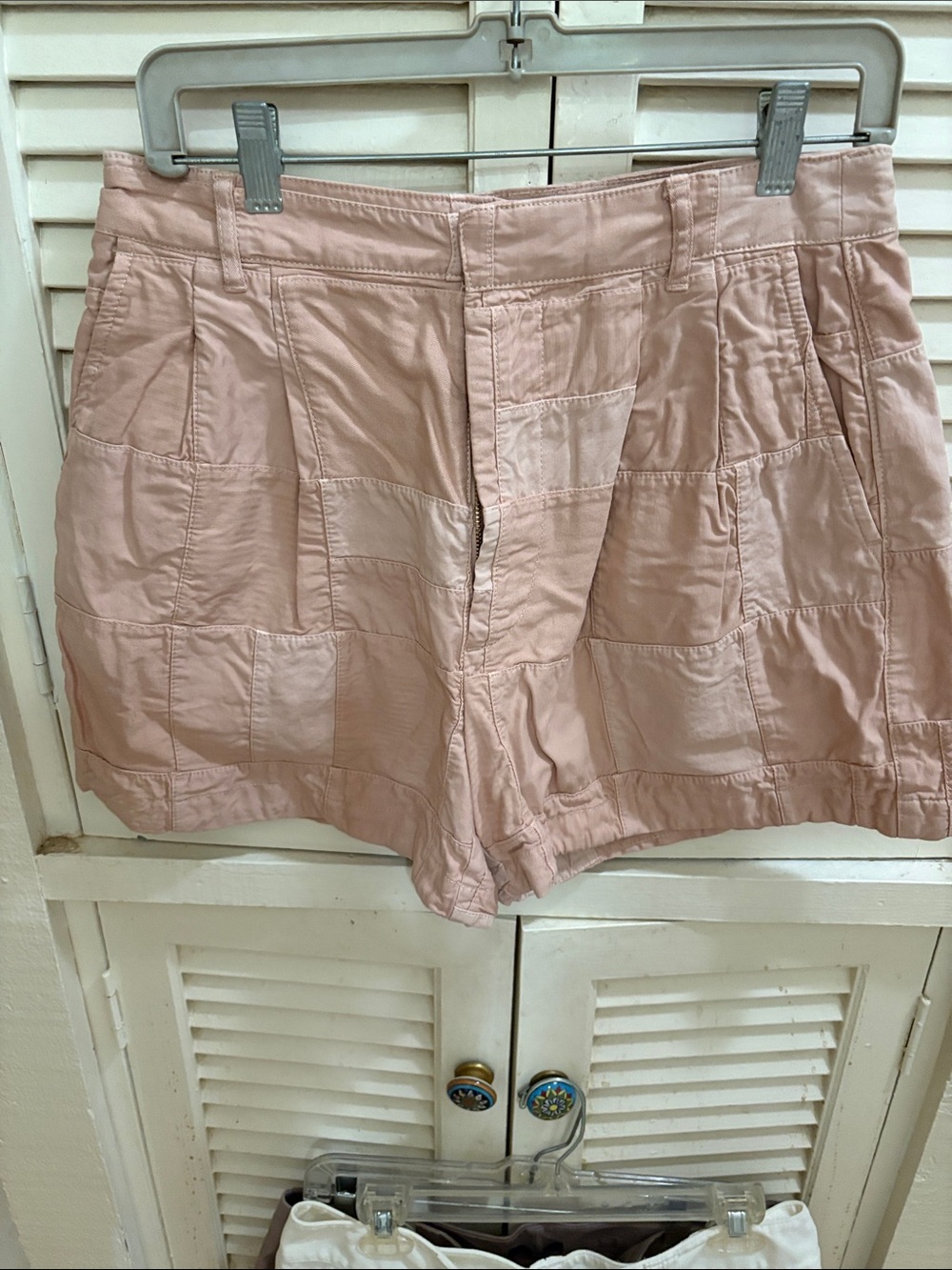 J. Crew Pale Pink Patchwork Shorts
